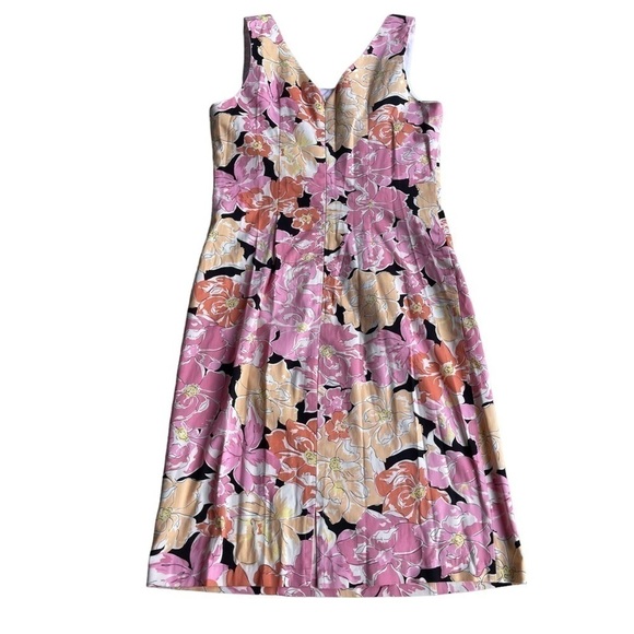 LORI Ann Montreal Pink and Peach Pastel Floral Sheath Dress 5/6 - Picture 2 of 8